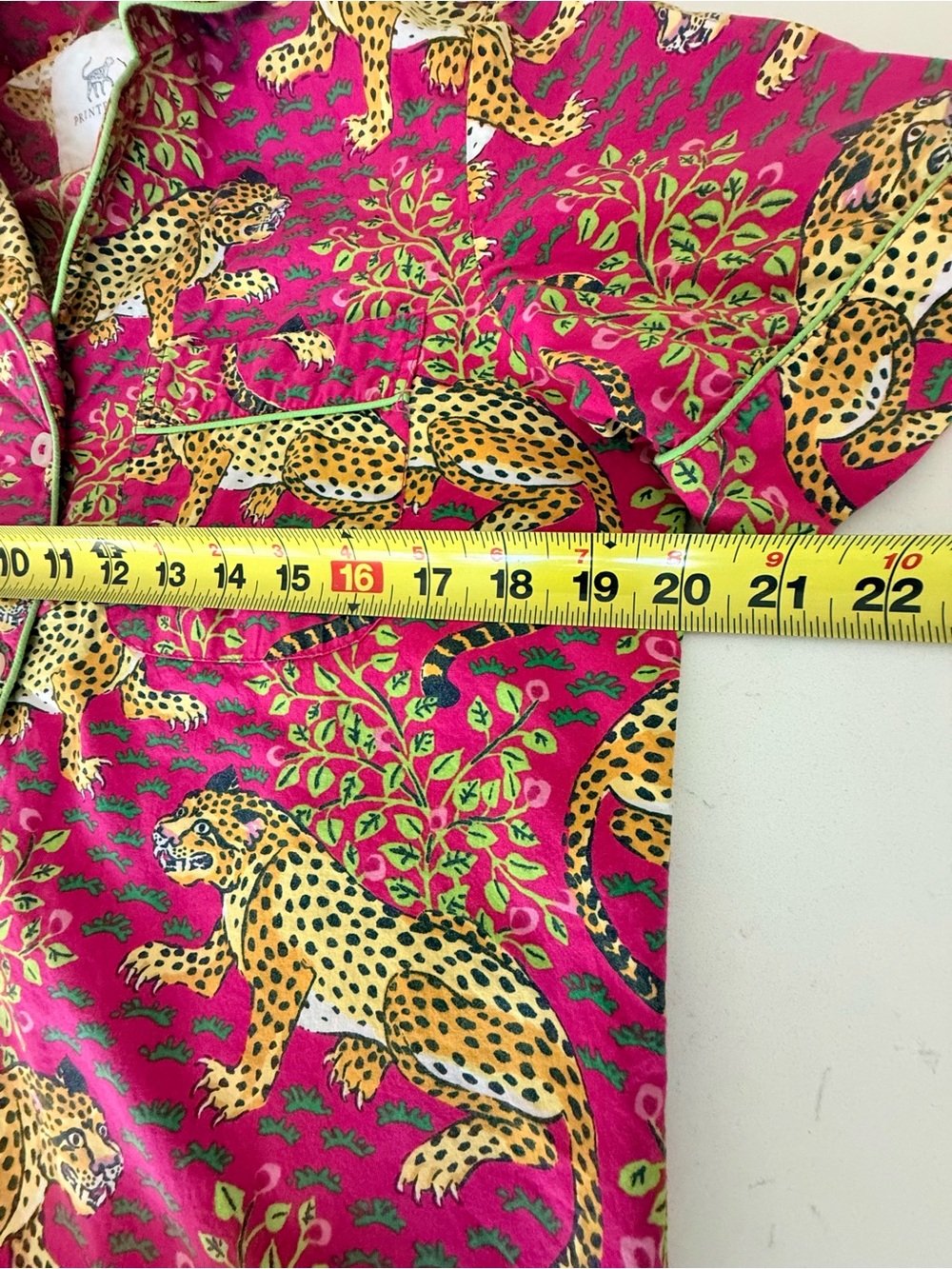 Print Fresh Pajama Set Womens XS Pink Bagheera Leopard 100% Organic Cotton - Picture 2 of 16